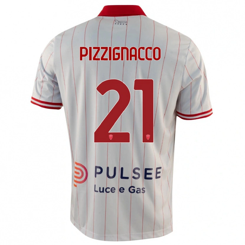 Danxen Kinderen Semuel Pizzignacco #21 Wit Rood Blauw Uitshirt Uittenue 2025/26 T-Shirt