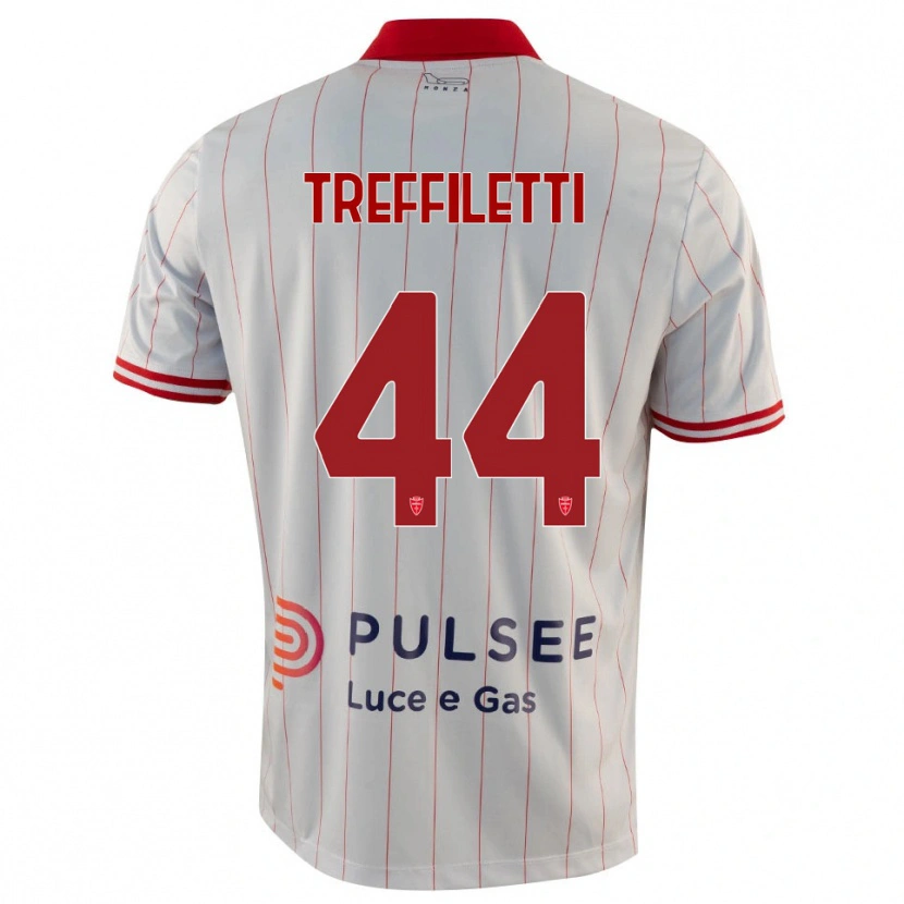 Danxen Kinderen Danilo Treffiletti #44 Wit Rood Blauw Uitshirt Uittenue 2025/26 T-Shirt