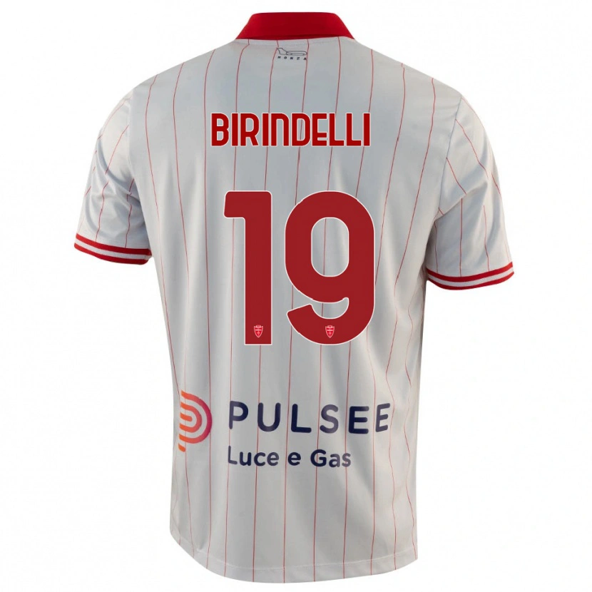 Danxen Kinderen Samuele Birindelli #19 Wit Rood Blauw Uitshirt Uittenue 2025/26 T-Shirt