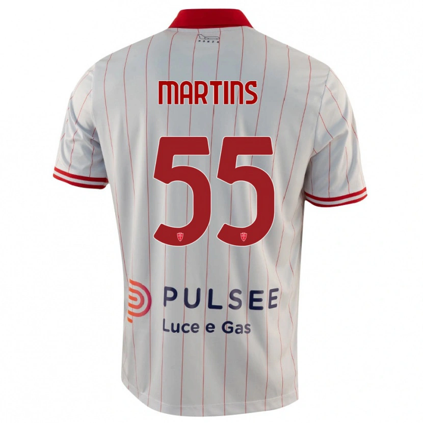 Danxen Kinderen Kevin Martins #55 Wit Rood Blauw Uitshirt Uittenue 2025/26 T-Shirt