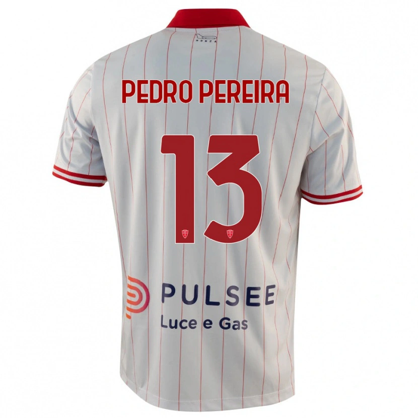Danxen Kinderen Pedro Pereira #13 Wit Rood Blauw Uitshirt Uittenue 2025/26 T-Shirt