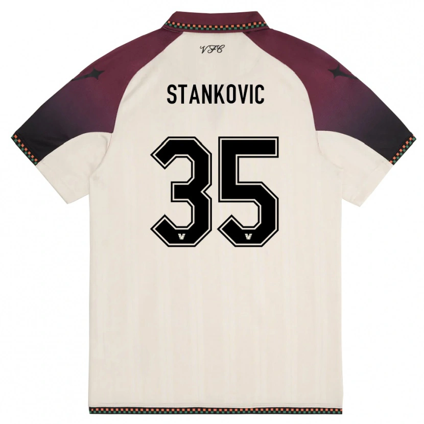Danxen Kinderen Filip Stanković #35 Crème Bourgondië Uitshirt Uittenue 2025/26 T-Shirt