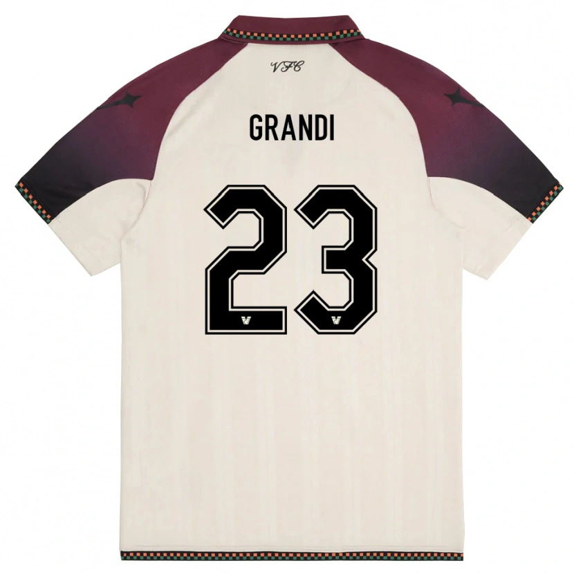 Danxen Kinderen Matteo Grandi #23 Crème Bourgondië Uitshirt Uittenue 2025/26 T-Shirt