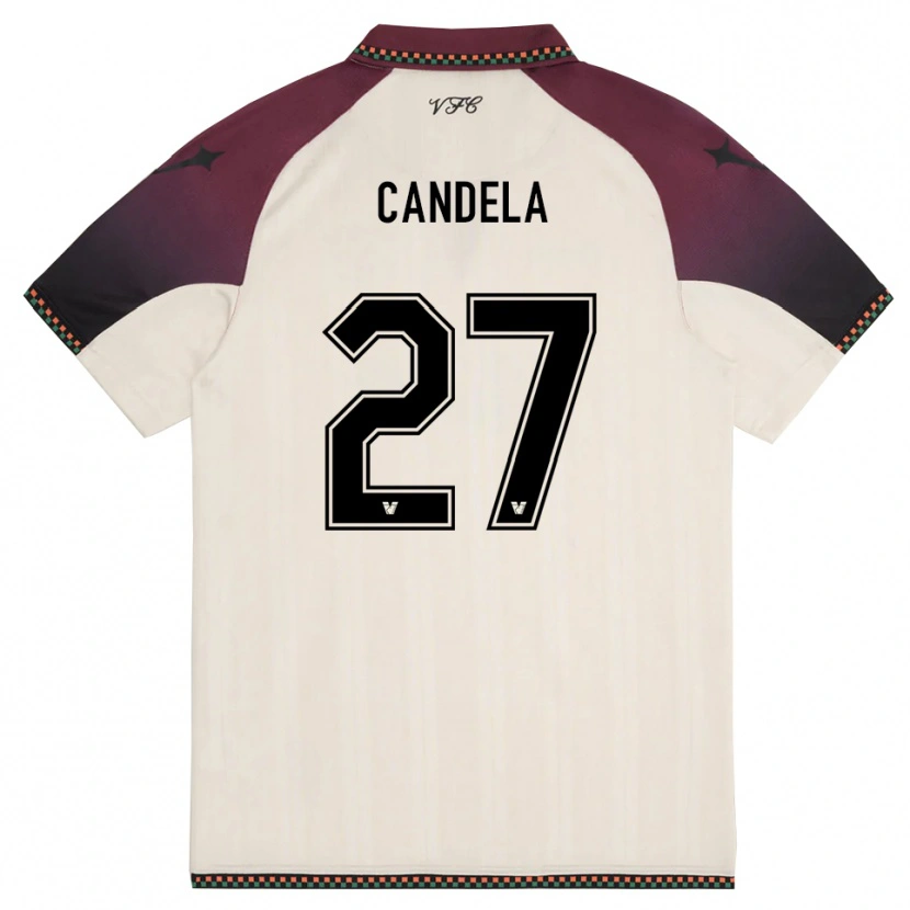 Danxen Kinderen Antonio Candela #27 Crème Bourgondië Uitshirt Uittenue 2025/26 T-Shirt