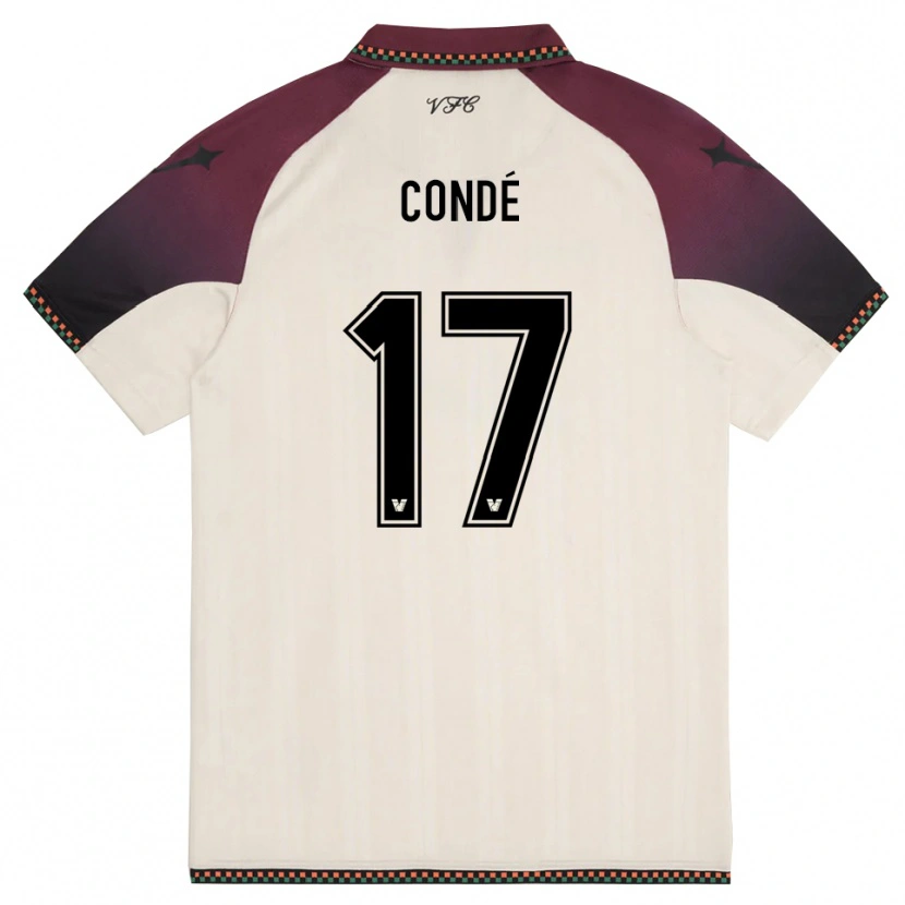 Danxen Kinderen Cheick Condé #17 Crème Bourgondië Uitshirt Uittenue 2025/26 T-Shirt