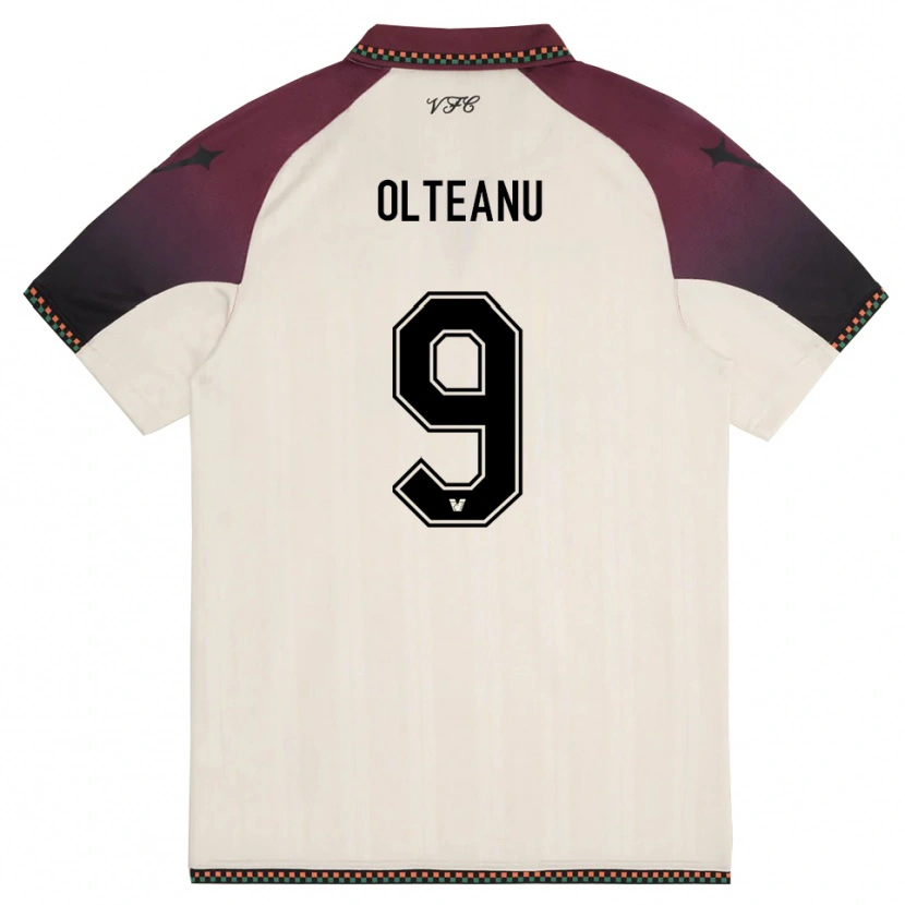 Danxen Kinderen Alberto Olteanu #9 Crème Bourgondië Uitshirt Uittenue 2025/26 T-Shirt