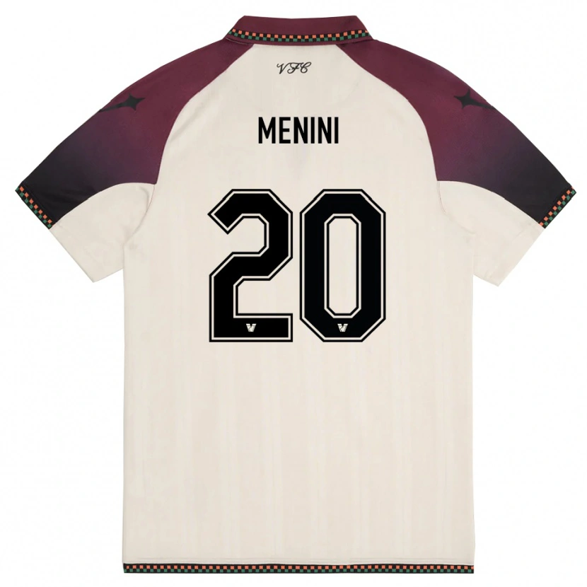 Danxen Kinderen Alessandra Menini #20 Crème Bourgondië Uitshirt Uittenue 2025/26 T-Shirt