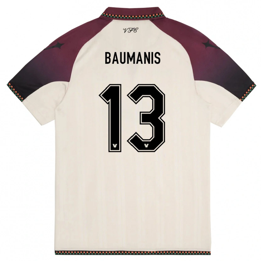 Danxen Kinderen Kristofers Baumanis #13 Crème Bourgondië Uitshirt Uittenue 2025/26 T-Shirt