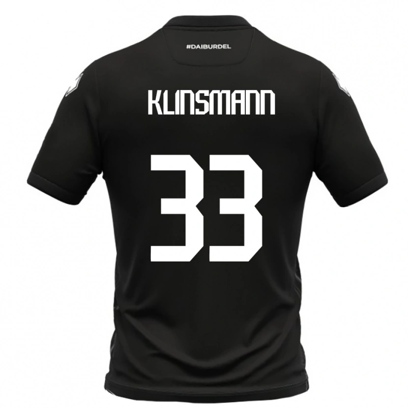 Danxen Kinderen Jonathan Klinsmann #33 Zwart Wit Uitshirt Uittenue 2025/26 T-Shirt