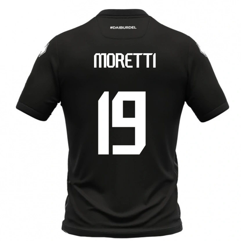 Danxen Kinderen Noah Moretti #19 Zwart Wit Uitshirt Uittenue 2025/26 T-Shirt