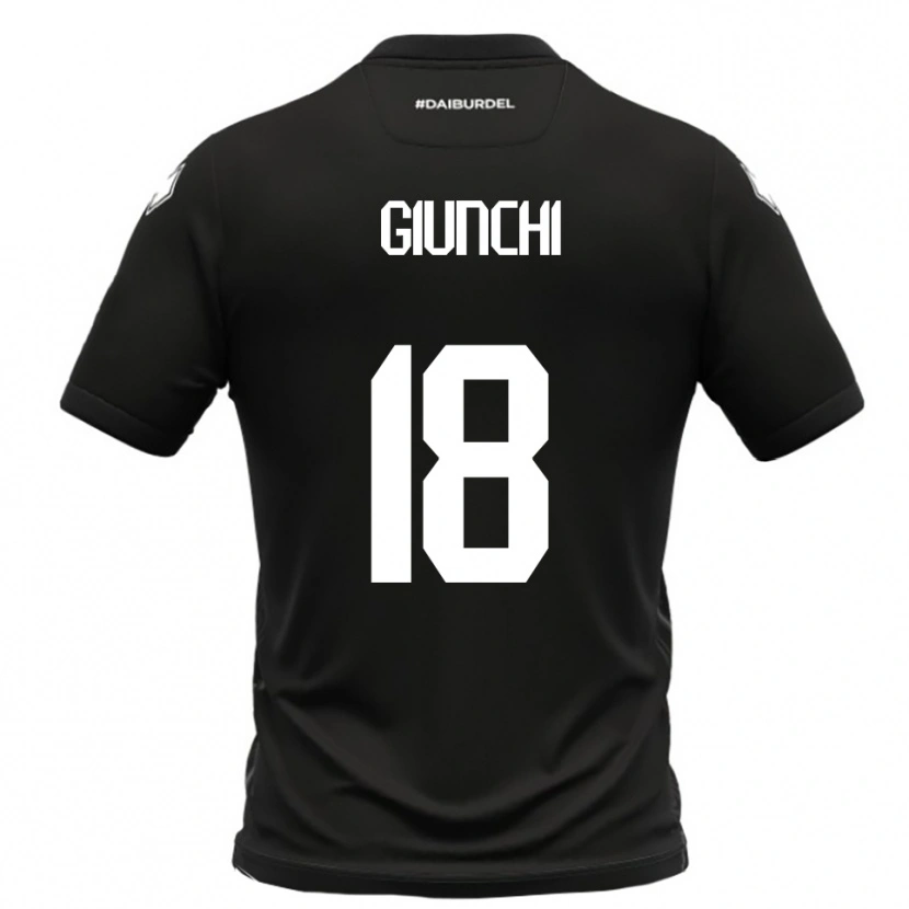 Danxen Kinderen Andrea Giunchi #18 Zwart Wit Uitshirt Uittenue 2025/26 T-Shirt