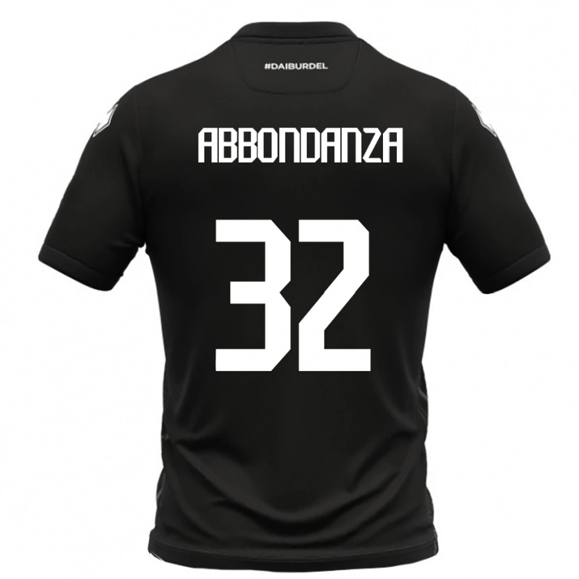 Danxen Kinderen Simone Abbondanza #32 Zwart Wit Uitshirt Uittenue 2025/26 T-Shirt