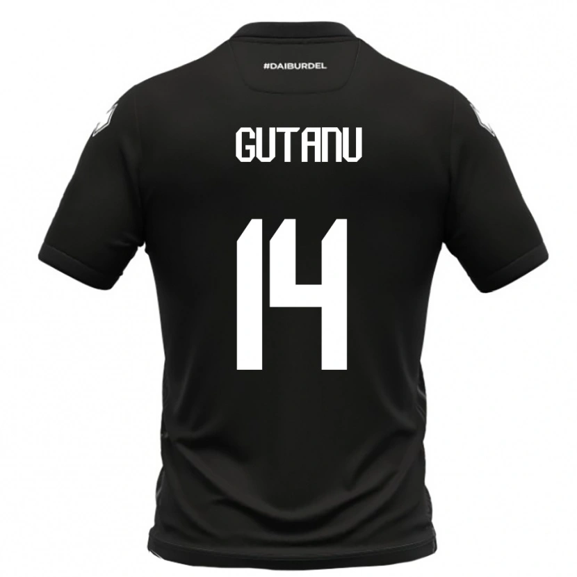 Danxen Kinderen Victor Gutanu #14 Zwart Wit Uitshirt Uittenue 2025/26 T-Shirt