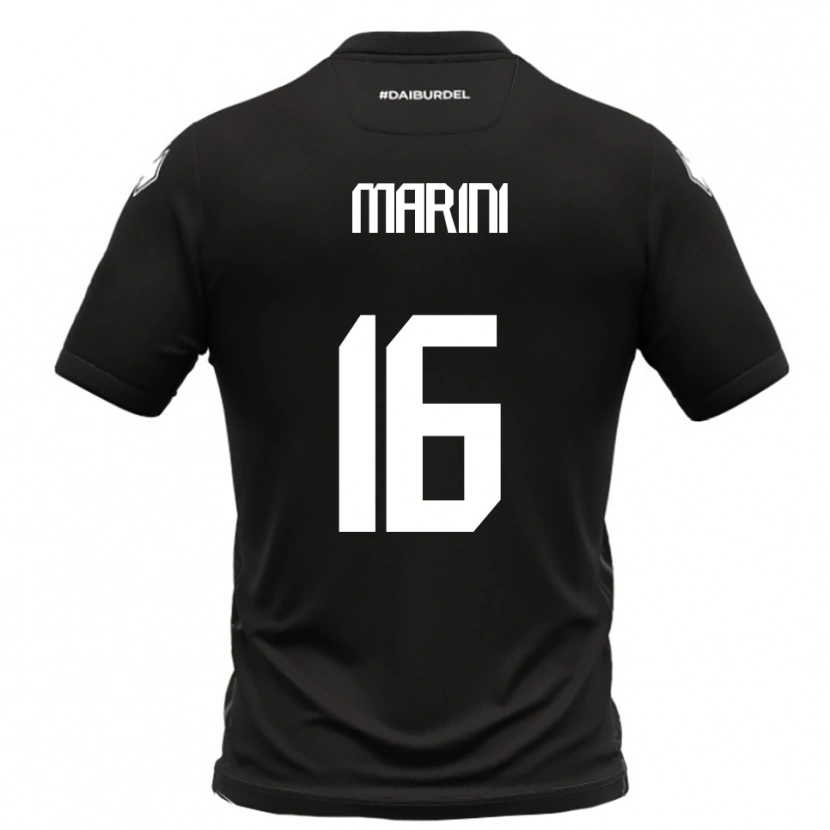Danxen Kinderen David Marini #16 Zwart Wit Uitshirt Uittenue 2025/26 T-Shirt