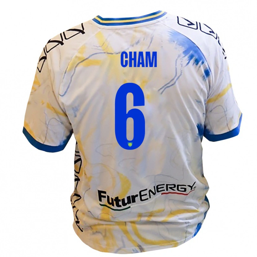 Danxen Kinderen Eliman Cham #6 Wit Geel Blauw Uitshirt Uittenue 2025/26 T-Shirt