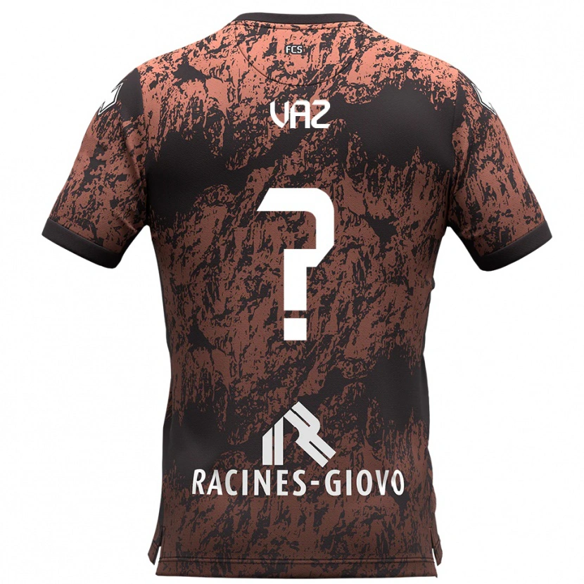 Danxen Kinderen Pedro Vaz #0 Bruin Zwart Uitshirt Uittenue 2025/26 T-Shirt