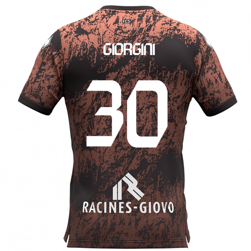 Danxen Kinderen Andrea Giorgini #30 Bruin Zwart Uitshirt Uittenue 2025/26 T-Shirt