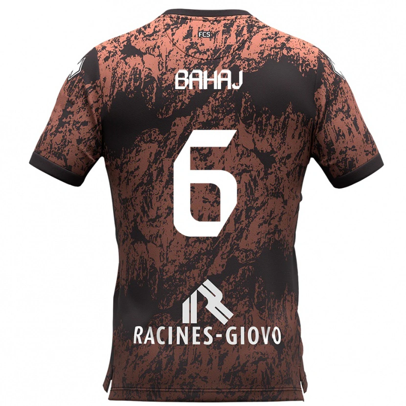 Danxen Kinderen Marlind Bahaj #6 Bruin Zwart Uitshirt Uittenue 2025/26 T-Shirt
