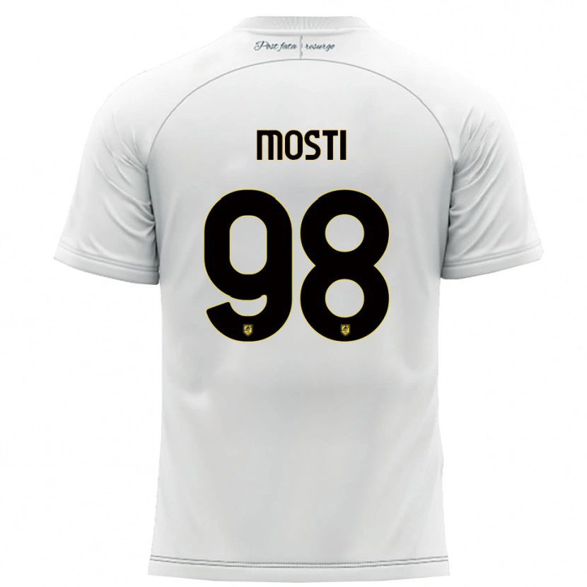 Danxen Kinderen Nicola Mosti #98 Wit Geel Uitshirt Uittenue 2025/26 T-Shirt