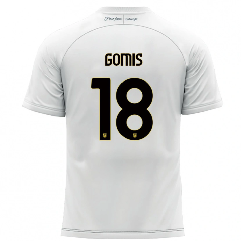Danxen Kinderen Francis Gomis #18 Wit Geel Uitshirt Uittenue 2025/26 T-Shirt