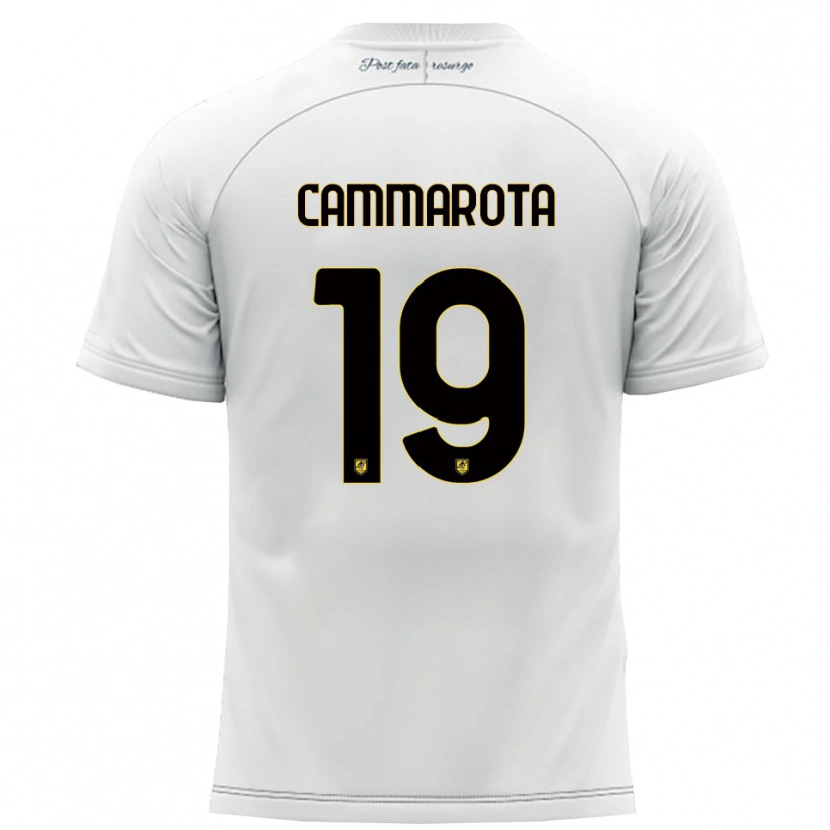 Danxen Kinderen Vincenzo Cammarota #19 Wit Geel Uitshirt Uittenue 2025/26 T-Shirt