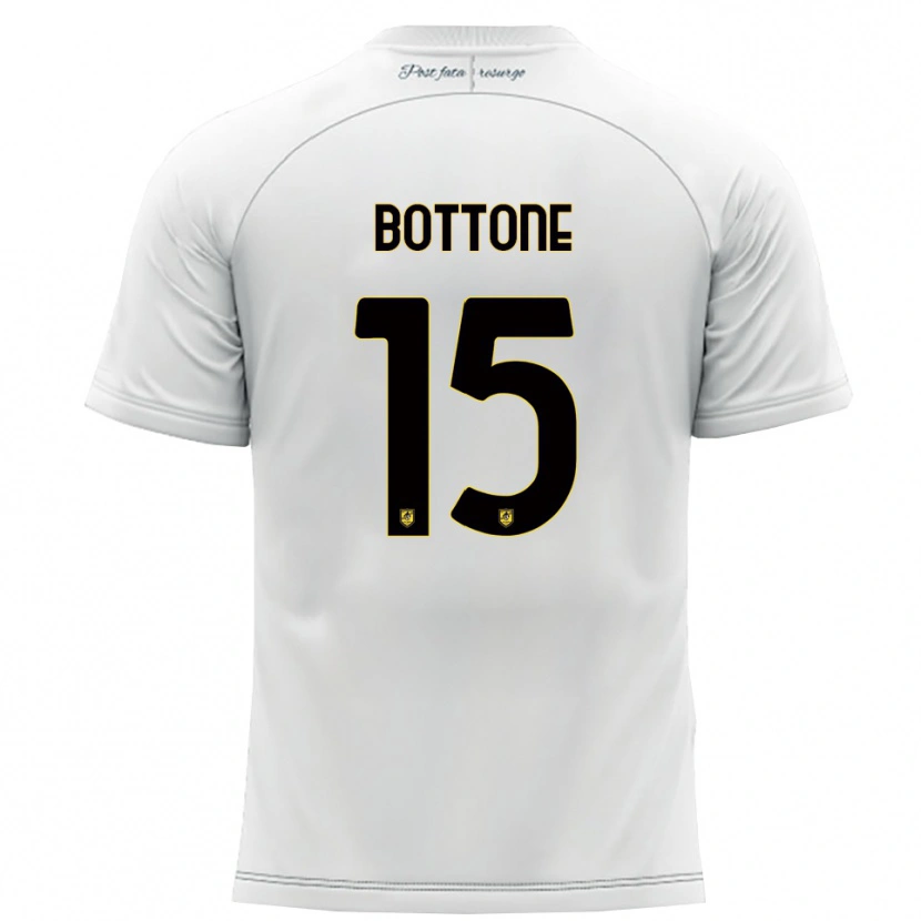 Danxen Kinderen Salvatore Bottone #15 Wit Geel Uitshirt Uittenue 2025/26 T-Shirt