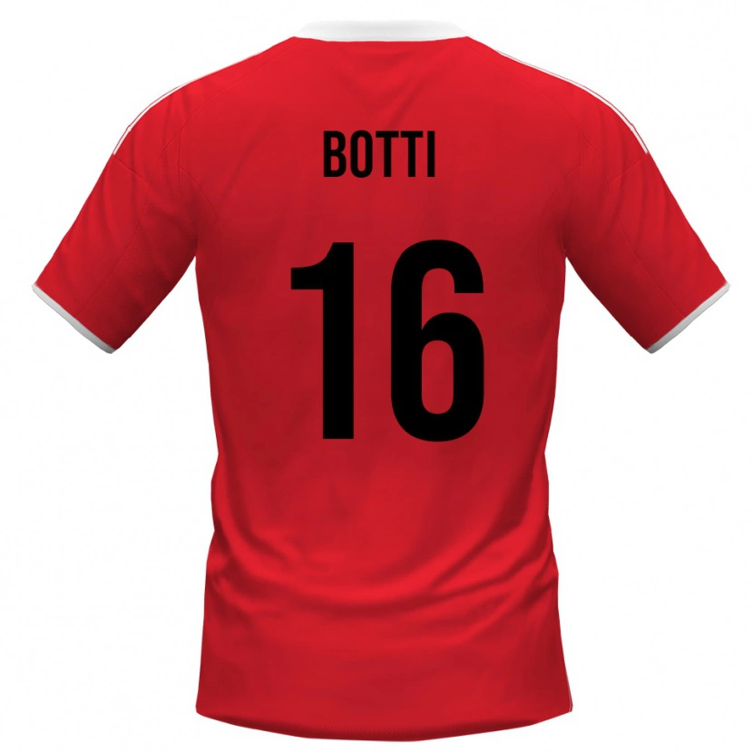 Danxen Kinderen Federico Botti #16 Rood Wit Uitshirt Uittenue 2025/26 T-Shirt