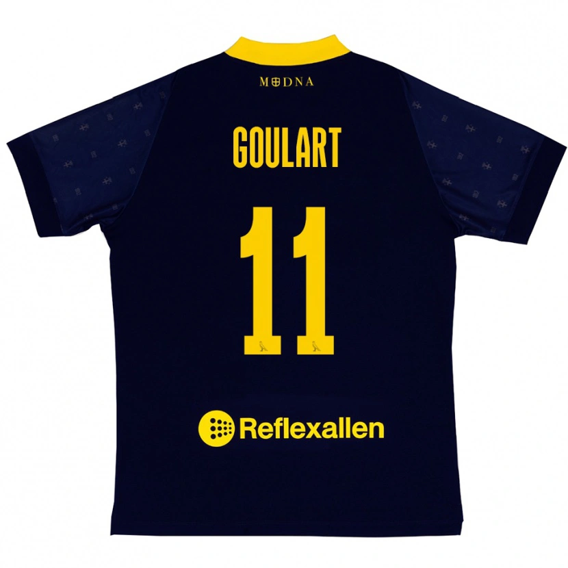 Danxen Kinderen Yago Goulart #11 Donkerblauw Geel Uitshirt Uittenue 2025/26 T-Shirt