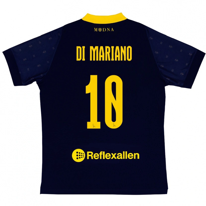 Danxen Kinderen Francesco Di Mariano #10 Donkerblauw Geel Uitshirt Uittenue 2025/26 T-Shirt