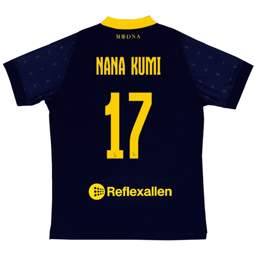Danxen Kinderen Ronald Nana Kumi #17 Donkerblauw Geel Uitshirt Uittenue 2025/26 T-Shirt