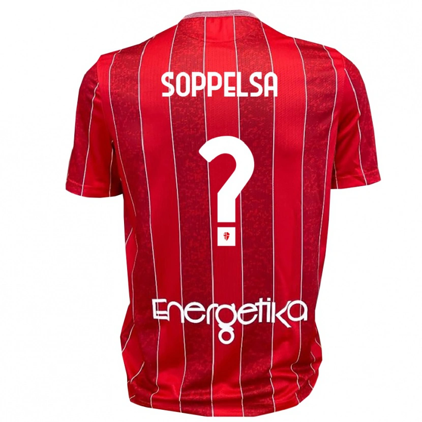 Danxen Kinderen Mattia Soppelsa #0 Rood Wit Uitshirt Uittenue 2025/26 T-Shirt