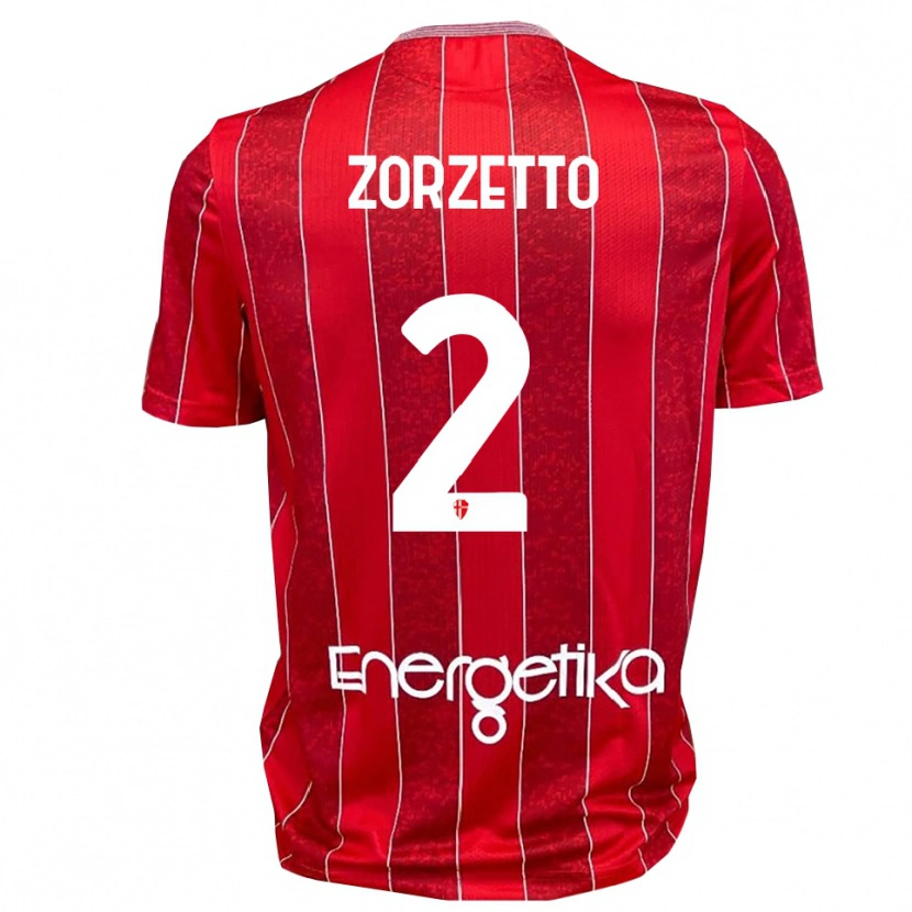 Danxen Kinderen Marco Zorzetto #2 Rood Wit Uitshirt Uittenue 2025/26 T-Shirt