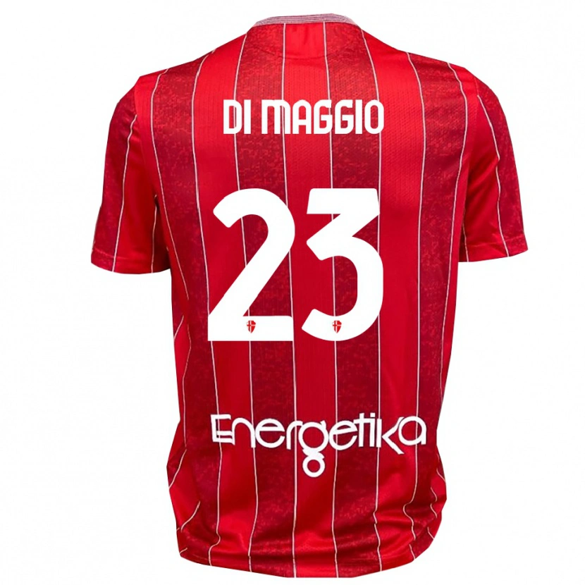 Danxen Kinderen Luca Di Maggio #23 Rood Wit Uitshirt Uittenue 2025/26 T-Shirt
