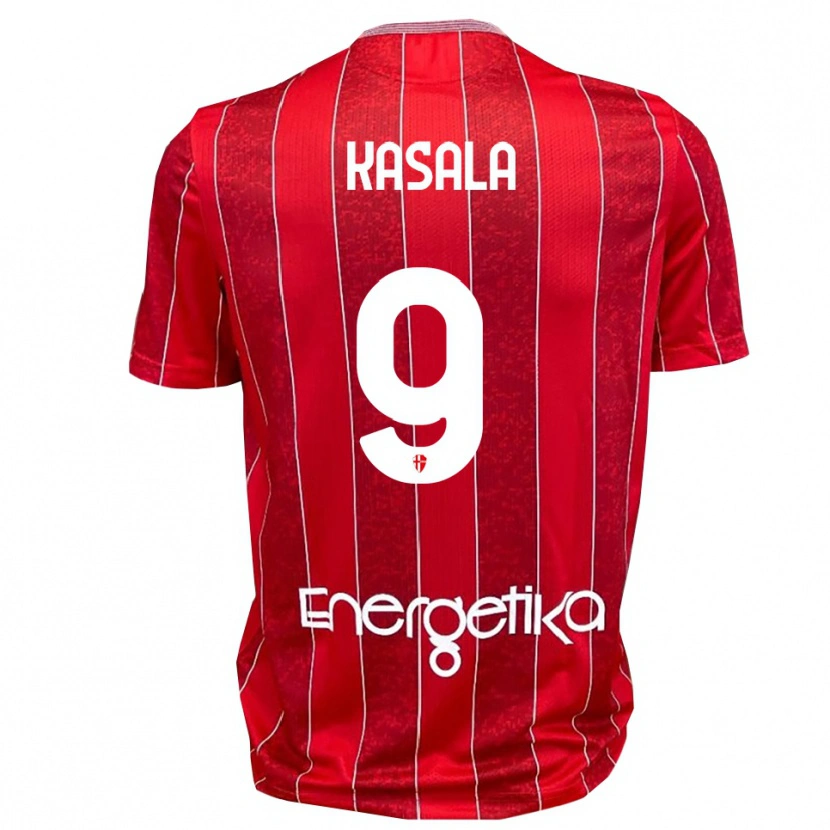 Danxen Kinderen Antonio Kasala #9 Rood Wit Uitshirt Uittenue 2025/26 T-Shirt
