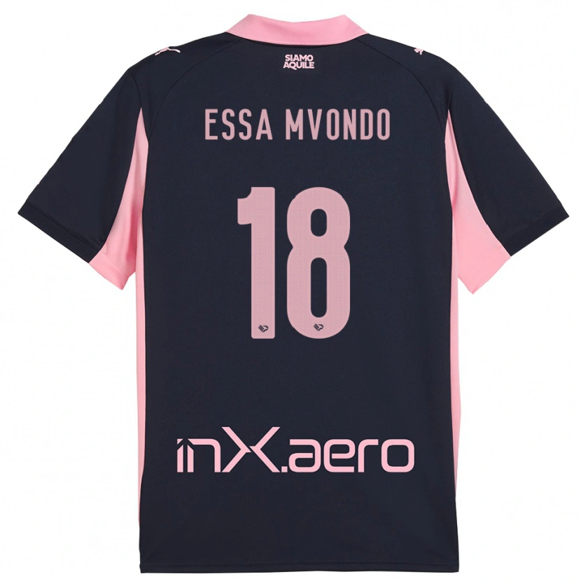 Danxen Kinderen Troy Evans Essa Mvondo #18 Donkerblauw Roze Uitshirt Uittenue 2025/26 T-Shirt