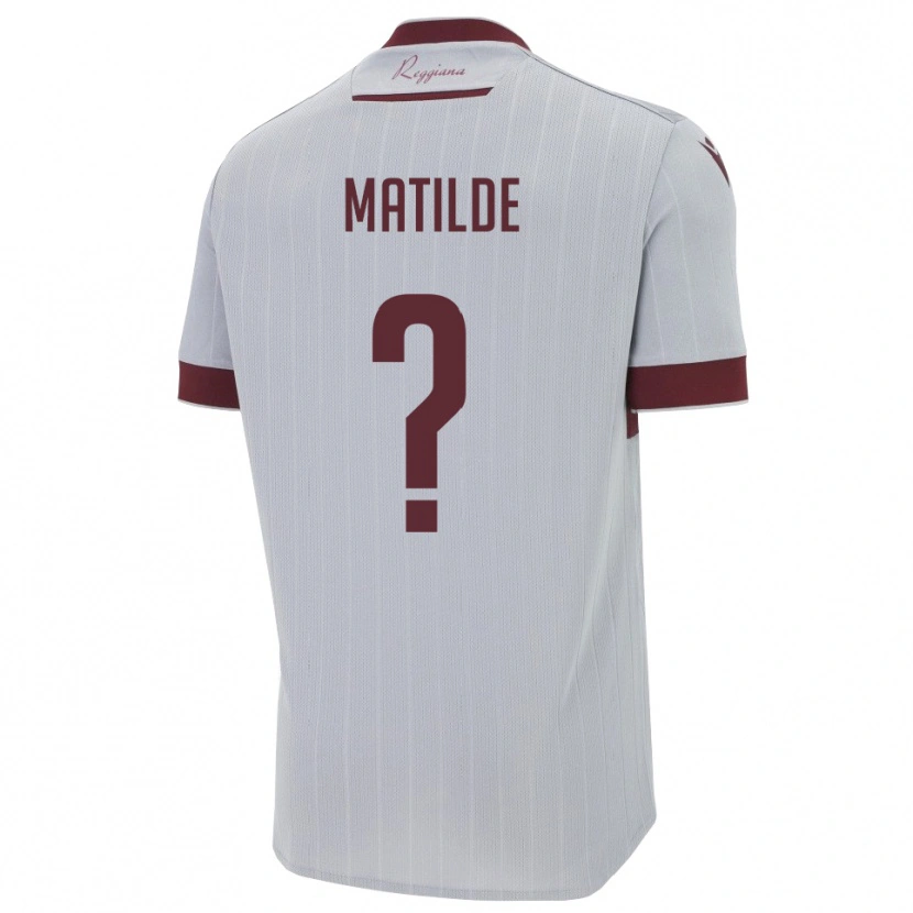 Danxen Kinderen Ravanetti Matilde #0 Bourgondië Wit Uitshirt Uittenue 2025/26 T-Shirt