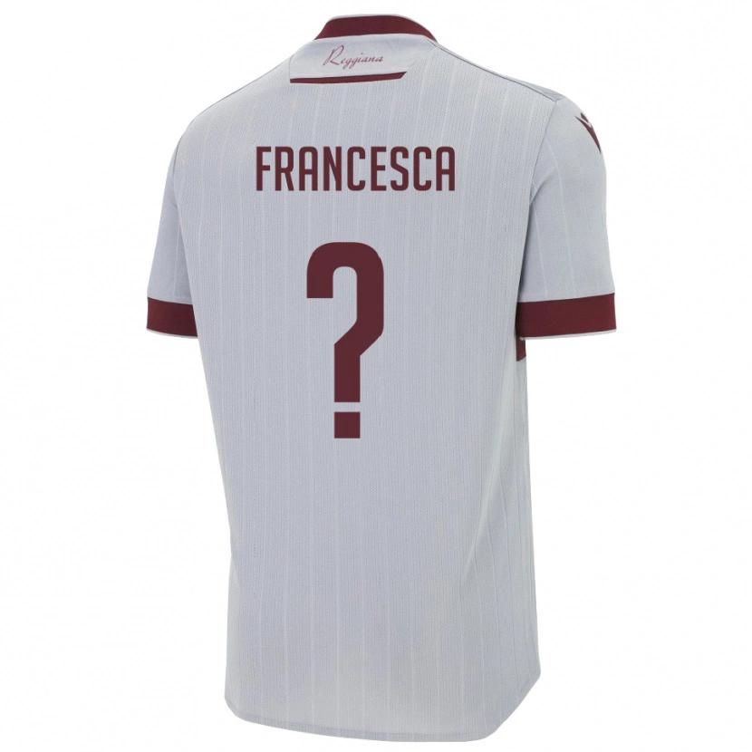Danxen Kinderen Lenzini Francesca #0 Bourgondië Wit Uitshirt Uittenue 2025/26 T-Shirt