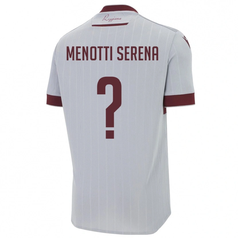 Danxen Kinderen Toma Menotti Serena #0 Bourgondië Wit Uitshirt Uittenue 2025/26 T-Shirt