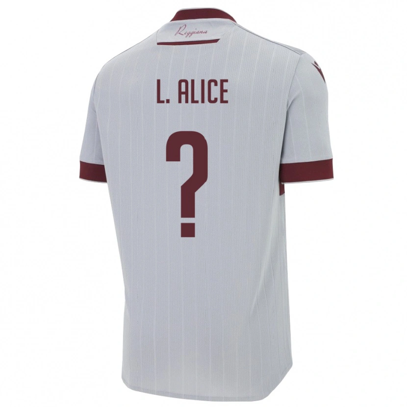 Danxen Kinderen Lombardi Alice #0 Bourgondië Wit Uitshirt Uittenue 2025/26 T-Shirt