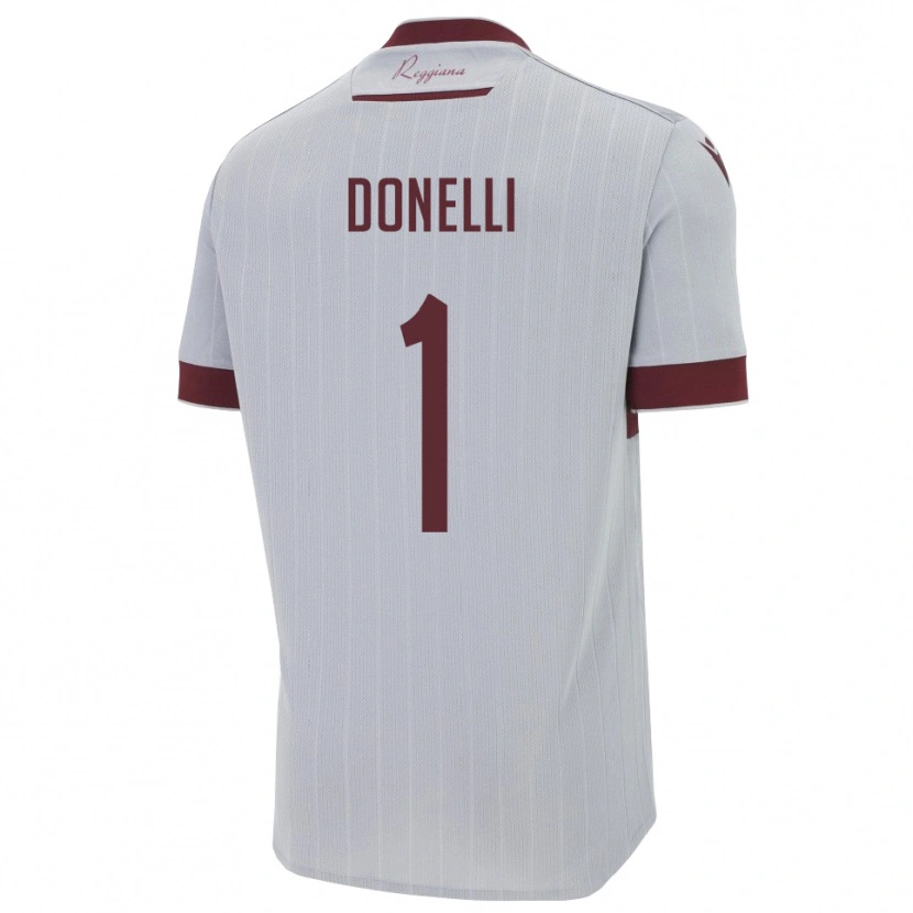 Danxen Kinderen Matteo Donelli #1 Bourgondië Wit Uitshirt Uittenue 2025/26 T-Shirt