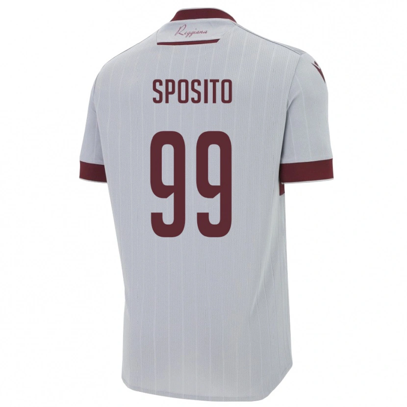 Danxen Kinderen Alex Sposito #99 Bourgondië Wit Uitshirt Uittenue 2025/26 T-Shirt