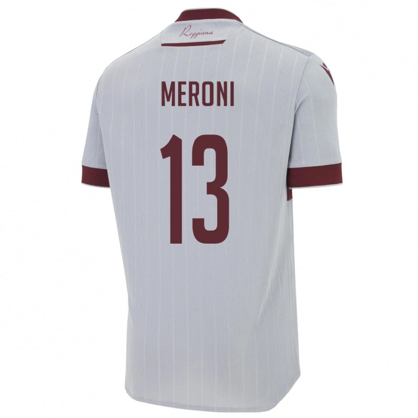 Danxen Kinderen Andrea Meroni #13 Bourgondië Wit Uitshirt Uittenue 2025/26 T-Shirt