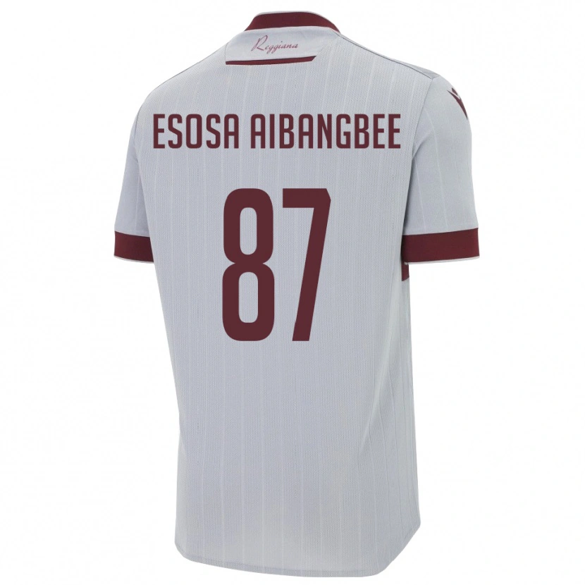 Danxen Kinderen Simon Esosa Aibangbee #87 Bourgondië Wit Uitshirt Uittenue 2025/26 T-Shirt