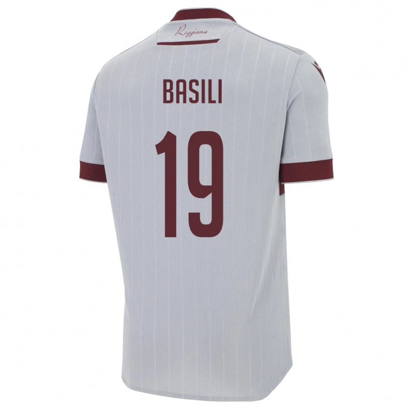 Danxen Kinderen Damiano Basili #19 Bourgondië Wit Uitshirt Uittenue 2025/26 T-Shirt