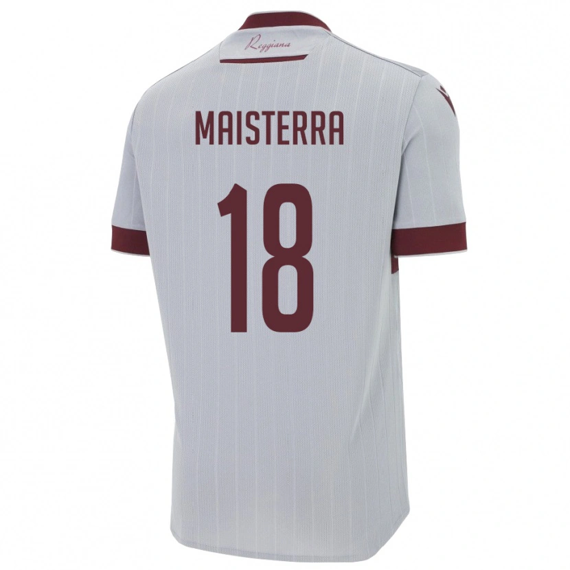 Danxen Kinderen Roque Maisterra #18 Bourgondië Wit Uitshirt Uittenue 2025/26 T-Shirt
