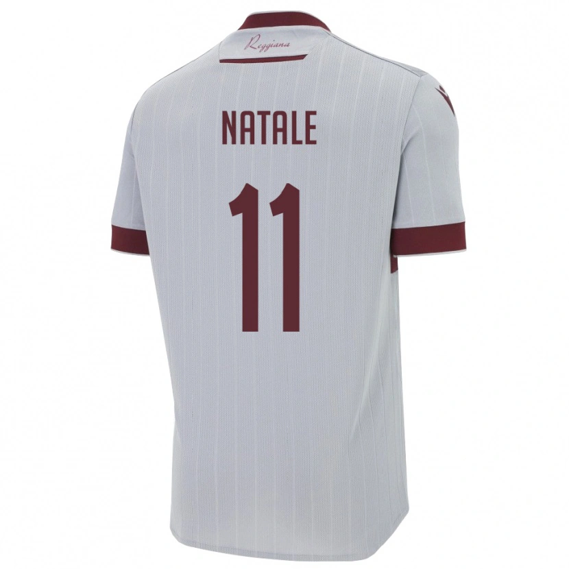 Danxen Kinderen Mario Natale #11 Bourgondië Wit Uitshirt Uittenue 2025/26 T-Shirt