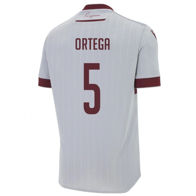 Danxen Kinderen Jean Paulo Cardona Ortega #5 Bourgondië Wit Uitshirt Uittenue 2025/26 T-Shirt