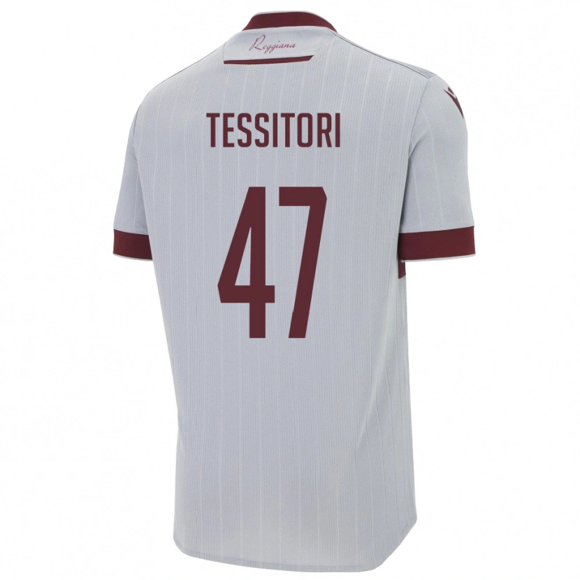 Danxen Kinderen Matteo Tessitori #47 Bourgondië Wit Uitshirt Uittenue 2025/26 T-Shirt