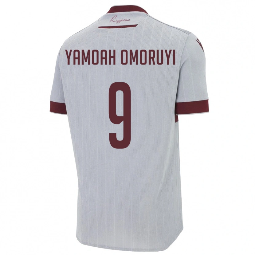 Danxen Kinderen Jeremiah Yamoah Omoruyi #9 Bourgondië Wit Uitshirt Uittenue 2025/26 T-Shirt