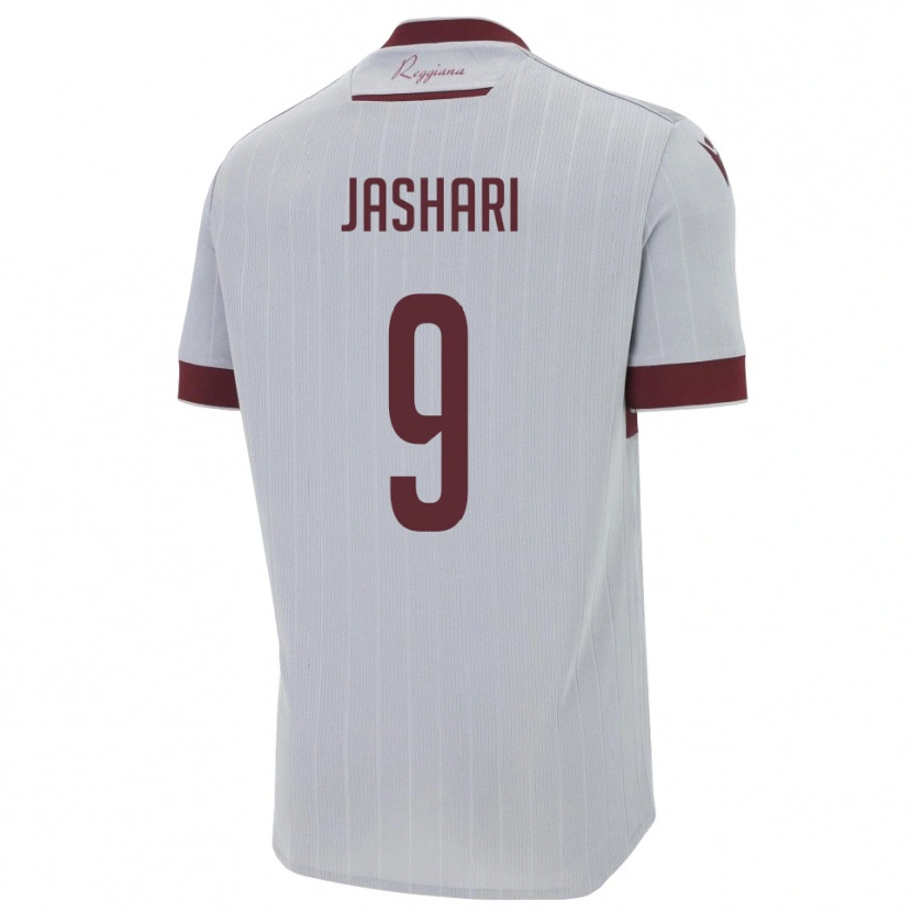 Danxen Kinderen Edion Jashari #9 Bourgondië Wit Uitshirt Uittenue 2025/26 T-Shirt
